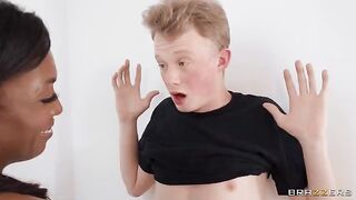 A prankster gets a hot sandwich of pussy on the bed