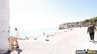 Crazy anal sex on the beach