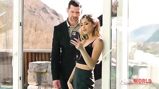 A cheating housewife Veronica Leal gets a messy anal fuck at the pool