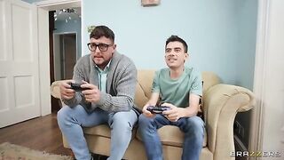 The man came home and caught his friend's wife at a bad time