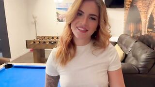 A guy played pool with a girl and fucked her afterwards