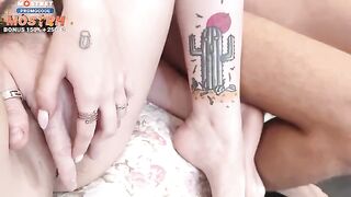 Four young girls have an awesome time getting fucked at the party