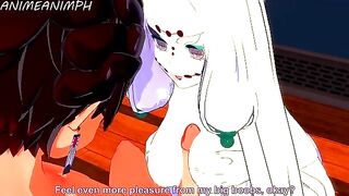 Spider Demon (Mother) fucks with Tanjiro Kamado in an intense 3D uncensored scene