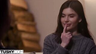 Gorgeous babes Talia and Stefany in hot anal threesome