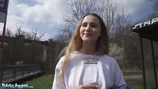 Ivi Rein, the cute Russian model, gets fucked outdoors for cash in this steamy Public Agent scene