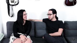A fat Latina girl, Kylei Ellish, gets fucked hard in her first porn