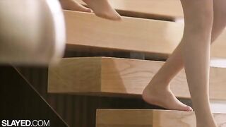 The girl is passionately kissing her girlfriend in the hottest way ever