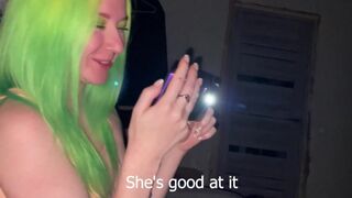 Girl sucks her friend's boyfriend’s cock for a bet after spinning the bottle