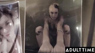 Gabbie Carter, with her stunning big tits, fucks with her husband and his wife