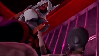 A man fucks a futa with big cock in an intense scene
