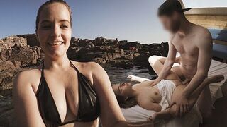 A beautiful German couple enjoying intimate moments in Sardinia