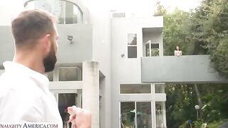 A beautiful woman made a stunning blowjob, perhaps inspired by the glamorous models featured on Babes