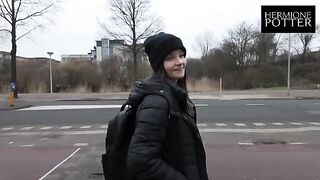 I picked up this cute girl on a walk, and we had hot sex