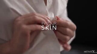 A young cute girl brought herself to a powerful orgasm, showcasing sensual beauty
