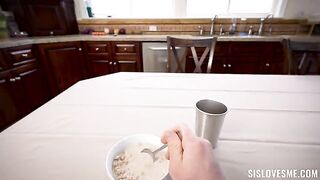 A man fucks his sister, who screams with a nice ass