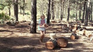 A hot chick is fucking even in the woods, it’s not a sin