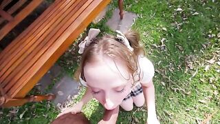 Girls on the edge of anal sex during their outdoor escapade