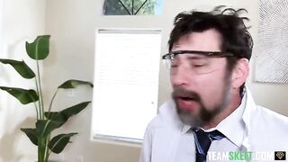 A young girl is working in the service of the authorities and does not have sex