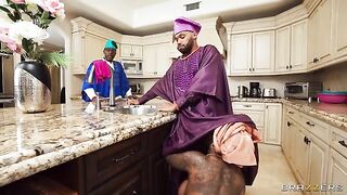 A magical negress has sex with two guys in an amazing threesome