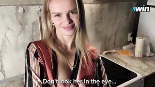 The neighbor helps the girl when her husband doesn’t want to