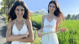 A girl was picking rice and got fucked by a stranger in the villa