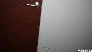 She invited us to the toilet again, she wanted more - HD porn