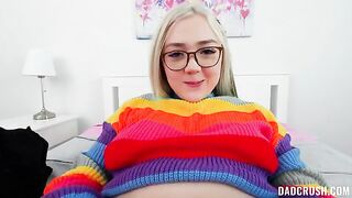 A girl is looking for a present from her Daddy