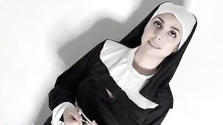 A nun takes a vow of chastity, but she has huge tits