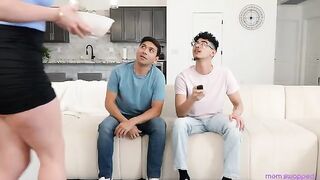 Pervert guys fucked their moms and exchanged them for sex