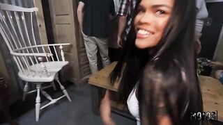A cute girl will do anything to get every last drop