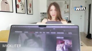 The man was distracted from his work and fucked the girl