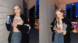 I'll show you more than just my tits for the energy drink, 4K!