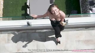 A woman has just an amazing experience, full of delight and satisfaction