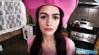The guy gave his dick to the cowgirl for riding