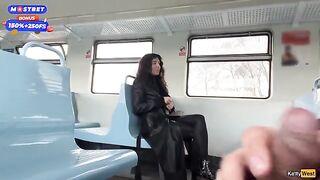 Guy asked a girl to blow him in public train