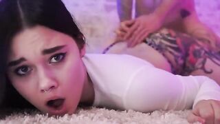 A man took a cock from the girl and filled her with sperm