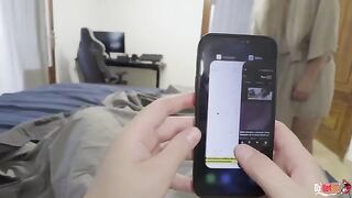 The girl is distracted and then fucked by stepmom