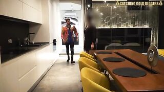 Will she stay or leave after the meeting? You'll see in this hot vid