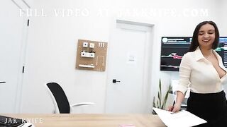 A surprise awaited the girl in the office from her co-worker - Hailey Rose