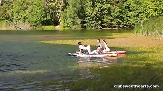Lesbians are not embarrassed to fuck in the park, watching passers-by