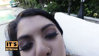 Petite teen Gina Valentina gets her asshole gapped in the morning