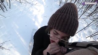 A walk with my stepsister in the park ended with hard sex