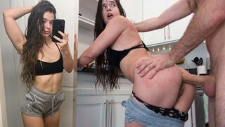 First-time anal sex ends with multiple orgasms for her