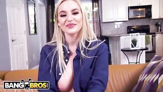 Curvy blonde PAWG Blake Blossom shakes big natural tits on a cock in HD