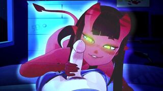 The young guy fucks the hot and sexy witch cartoon