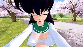 Kagome gets her pussy railed in this hot, new scene!