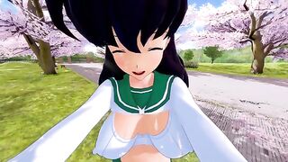 Kagome gets her pussy railed in this hot, new scene!