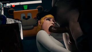 FNAF Security Breach Vanessa sucked and fucked in an office at Freddy Fazbear Mega Pizzaplex