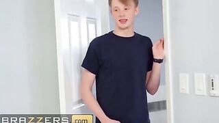 The guy is looking through the house for money and finds a dildo