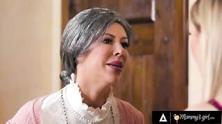 MILF Alexis Fawx scissored by her stepdaughter in a taboo scene
